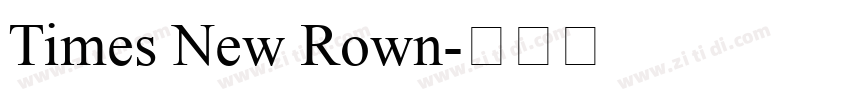 Times New Rown字体转换